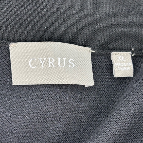 Cyrus Black Shawl Collar Long Sleeve Open Front Lightweight Cardigan, XL - Picture 14 of 15